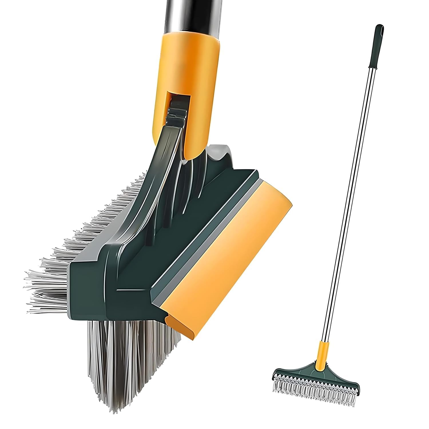 Indoce Sales 3 in 1 Tiles Cleaning Brush Floor Scrub Bathroom Brush with Long Handle 120° Rotate Bathroom Floor Cleaning Brush Home And Kitchen
