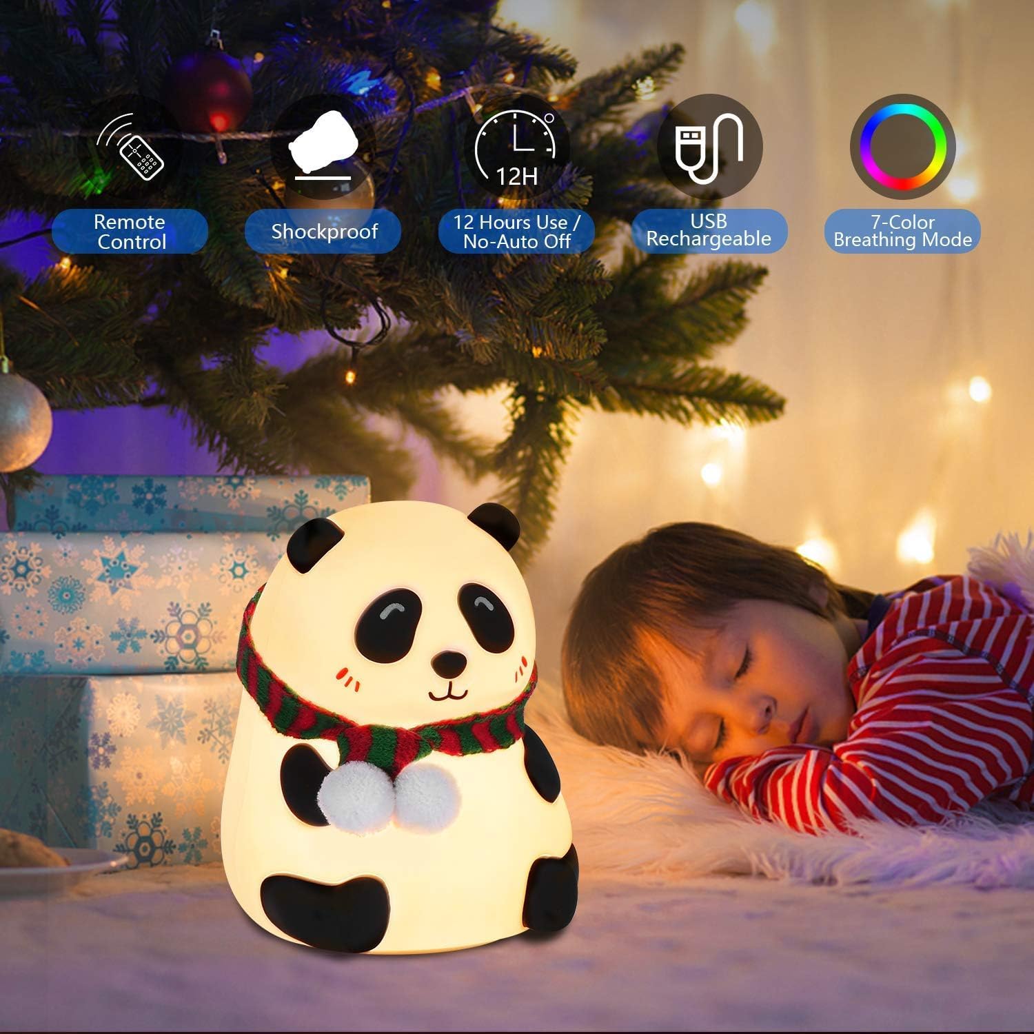indoce Sales Cute Panda Night Light, Cute Night Light Gift for Kids