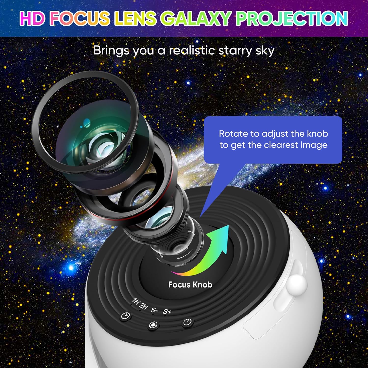 Indoce Sales 13 in 1 HD Planetarium Star The Milky Way Projector for Bedroom, 360 Rotating Star Light with Adjustable Knob and Timer for Kids, Ceiling, Gifts, Room Decoration