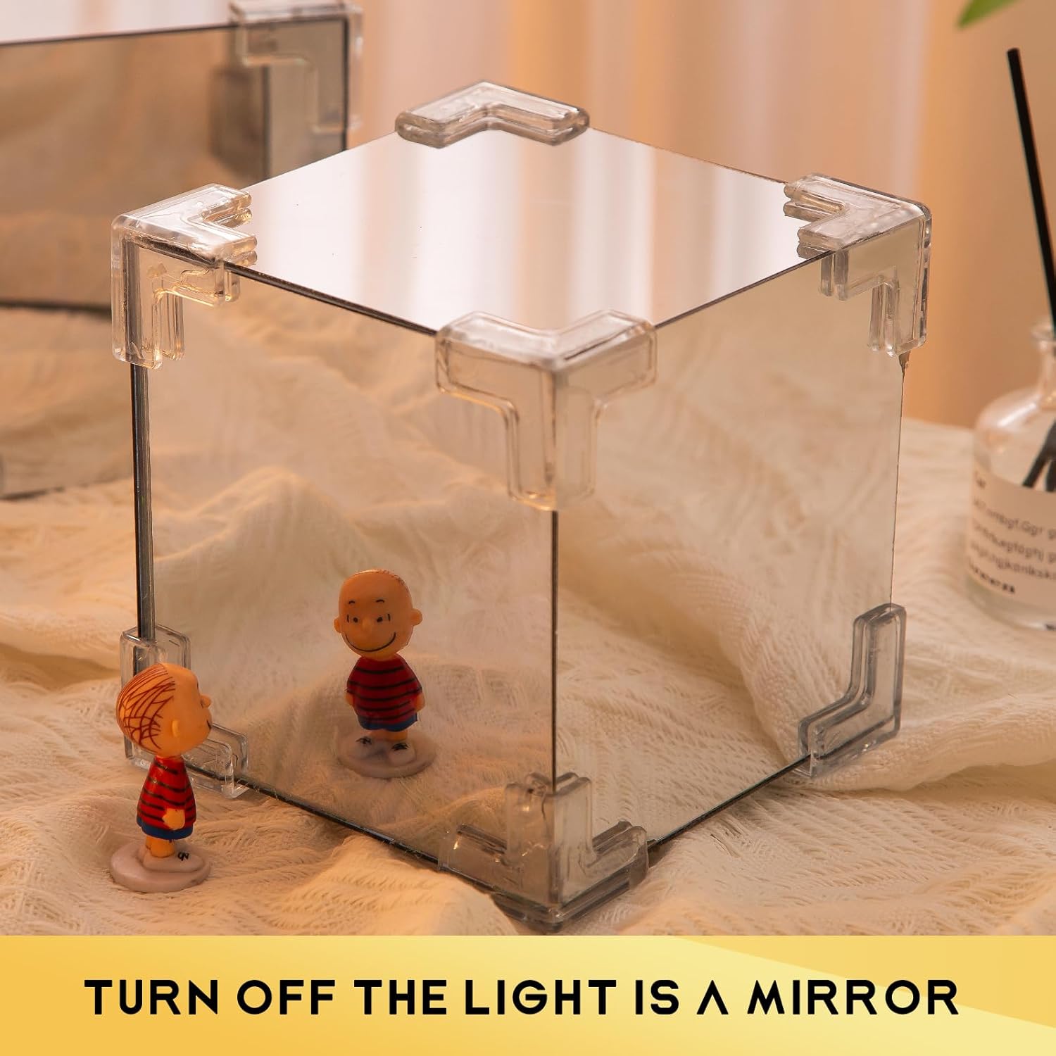 Indoce Sales DIY Infinity Mirror Tulip Cube LED Lamp - 20 LED Flower Lights, Dual-Purpose Tabletop & Mirror Décor | Gifts for Woman | Valentine Gift