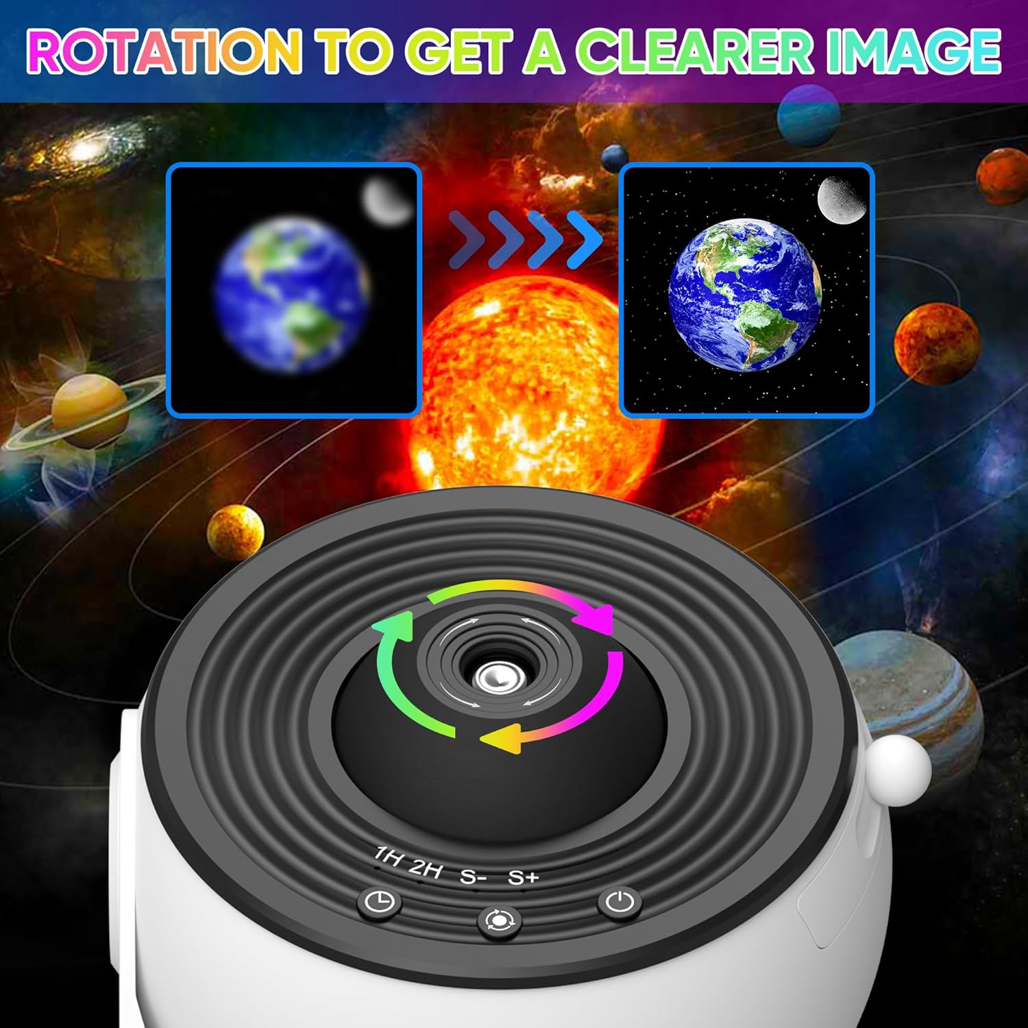Indoce Sales 13 in 1 HD Planetarium Star The Milky Way Projector for Bedroom, 360 Rotating Star Light with Adjustable Knob and Timer for Kids, Ceiling, Gifts, Room Decoration