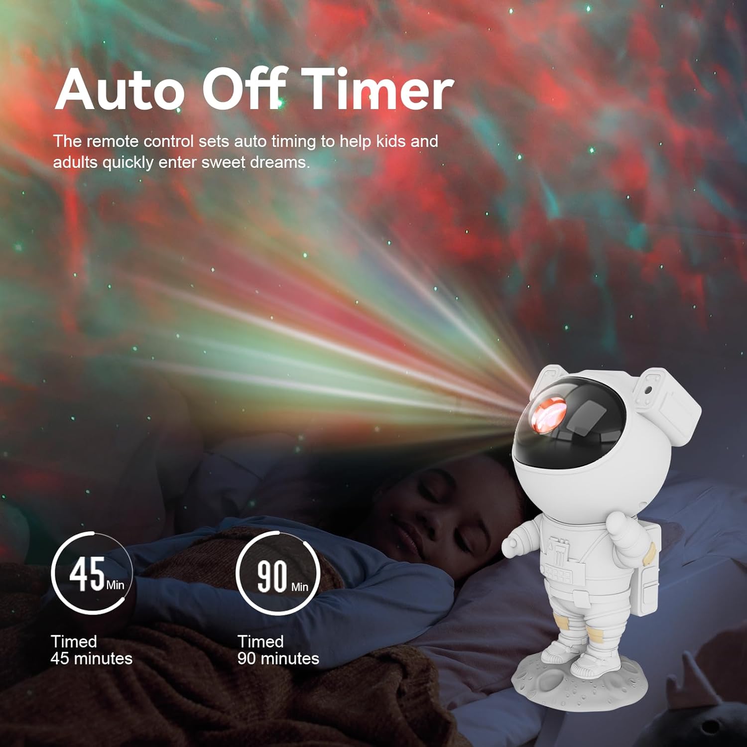 Indoce Sales Astronaut Light Projector - 360° Rotatable Galaxy Projector Star Projector for Kids & Adults - 7 Nebula Effects Night Sky Projector