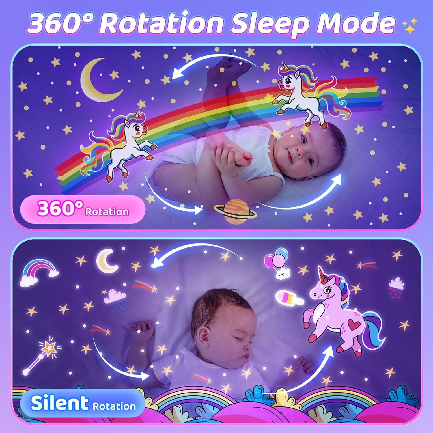 Indoce Sales Star Projector Bunny Night Light Rabbits Night Light