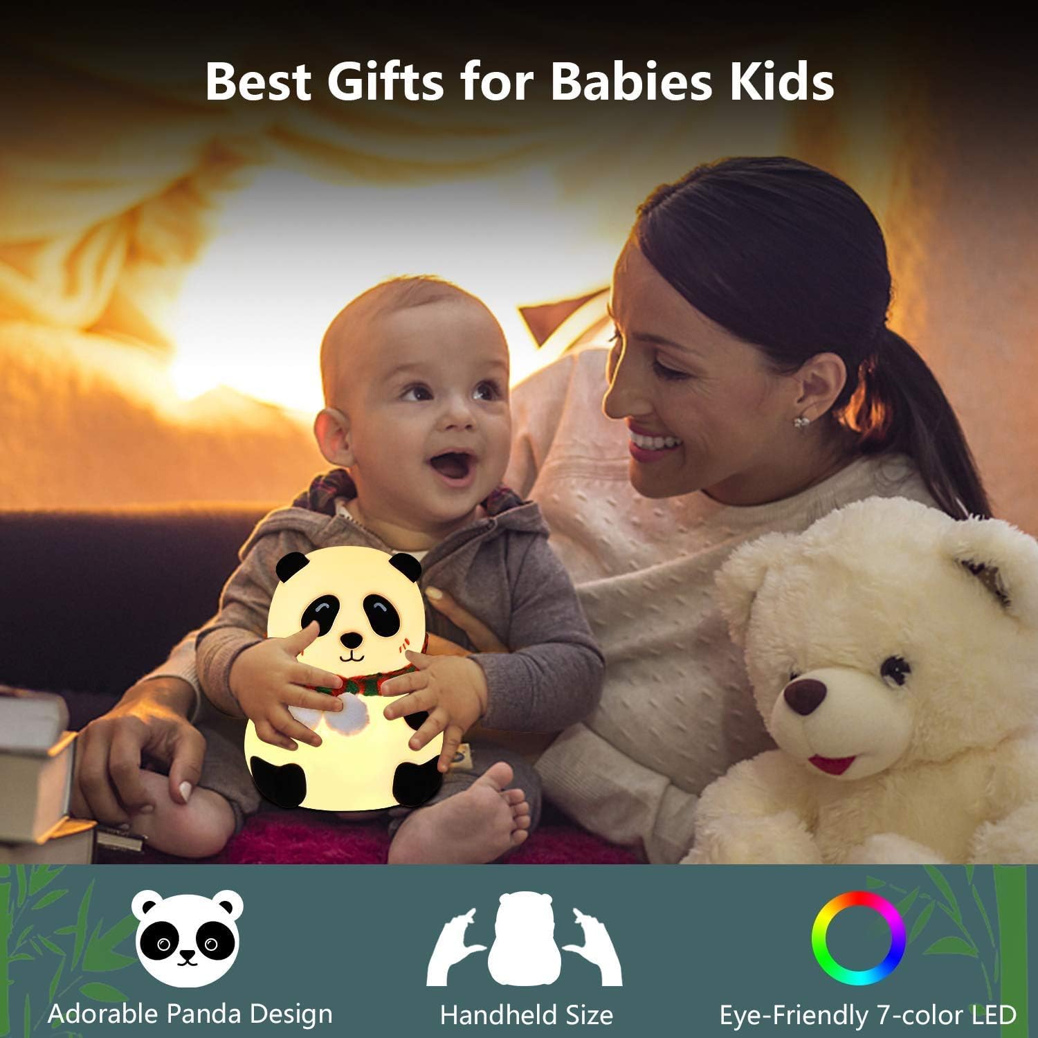 indoce Sales Cute Panda Night Light, Cute Night Light Gift for Kids