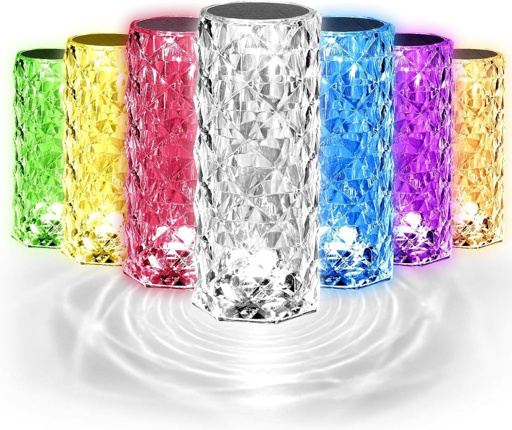 Indoce Sales Crystal Diamond Table Lamp Touch Control Color Changing Bedside Desk Lamp