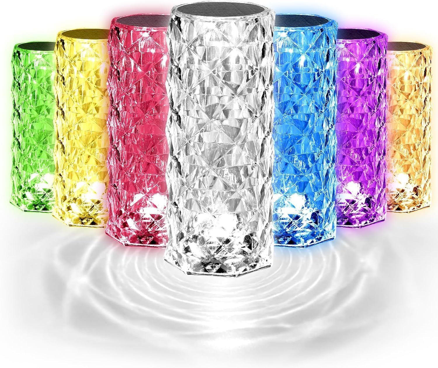 Indoce Sales Crystal Diamond Table Lamp Touch Control Color Changing Bedside Desk Lamp