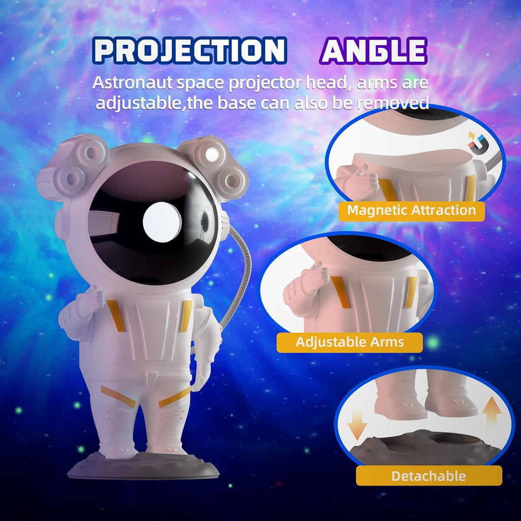 Indoce Sales Astronaut Light Projector - 360° Rotatable Galaxy Projector Star Projector for Kids & Adults - 7 Nebula Effects Night Sky Projector