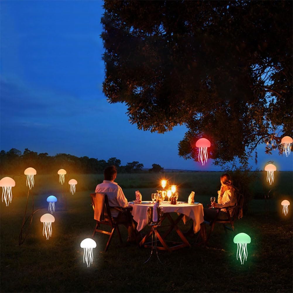 Indoce Sales Jellyfish Dancing Lamp, LED Cute Jellyfish Night Light，Floating Voice Control Jellyfish with Dancing Legs, RGB Gradient Jellyfish Bedside Lamp
