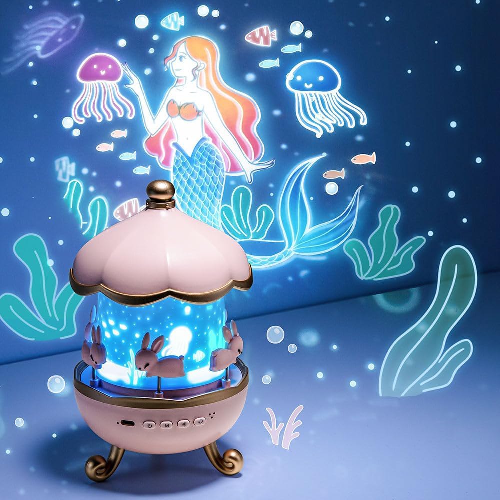Indoce Sales Star Projector Bunny Night Light Rabbits Night Light