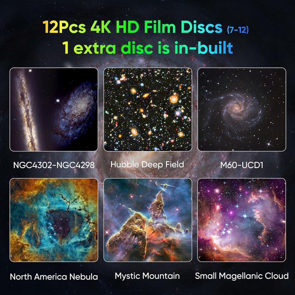 Indoce Sales 13 in 1 HD Planetarium Star The Milky Way Projector for Bedroom, 360 Rotating Star Light with Adjustable Knob and Timer for Kids, Ceiling, Gifts, Room Decoration