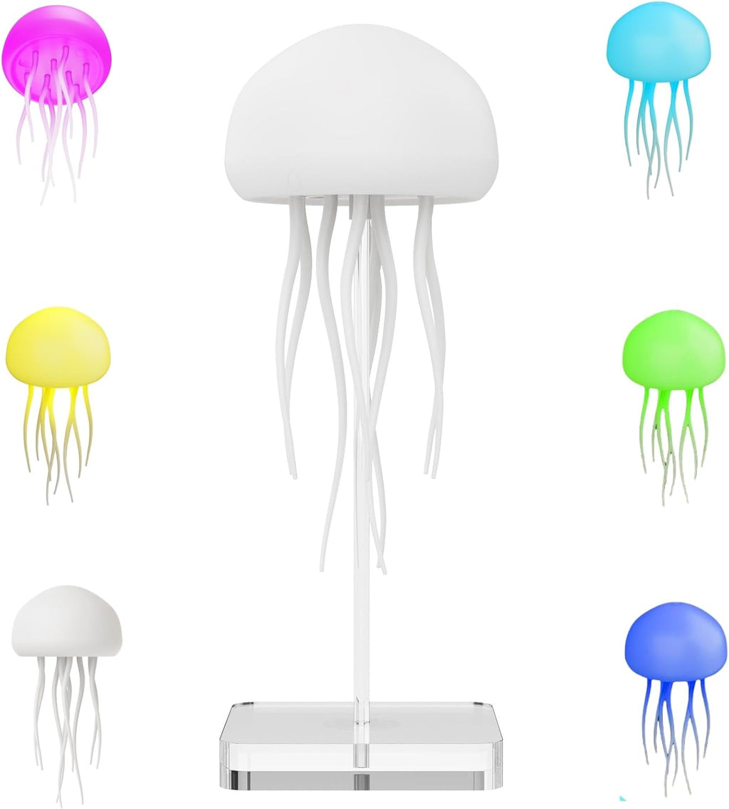 Indoce Sales Jellyfish Dancing Lamp, LED Cute Jellyfish Night Light，Floating Voice Control Jellyfish with Dancing Legs, RGB Gradient Jellyfish Bedside Lamp
