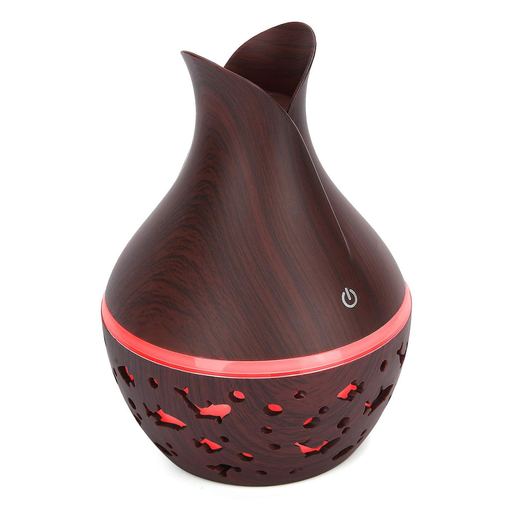 Indoce Sales Starry Sky Wood Grain Creative Hollow Star Moon Humidifier Colorful Transparent Mini Portable 130ML Aroma Diffuser