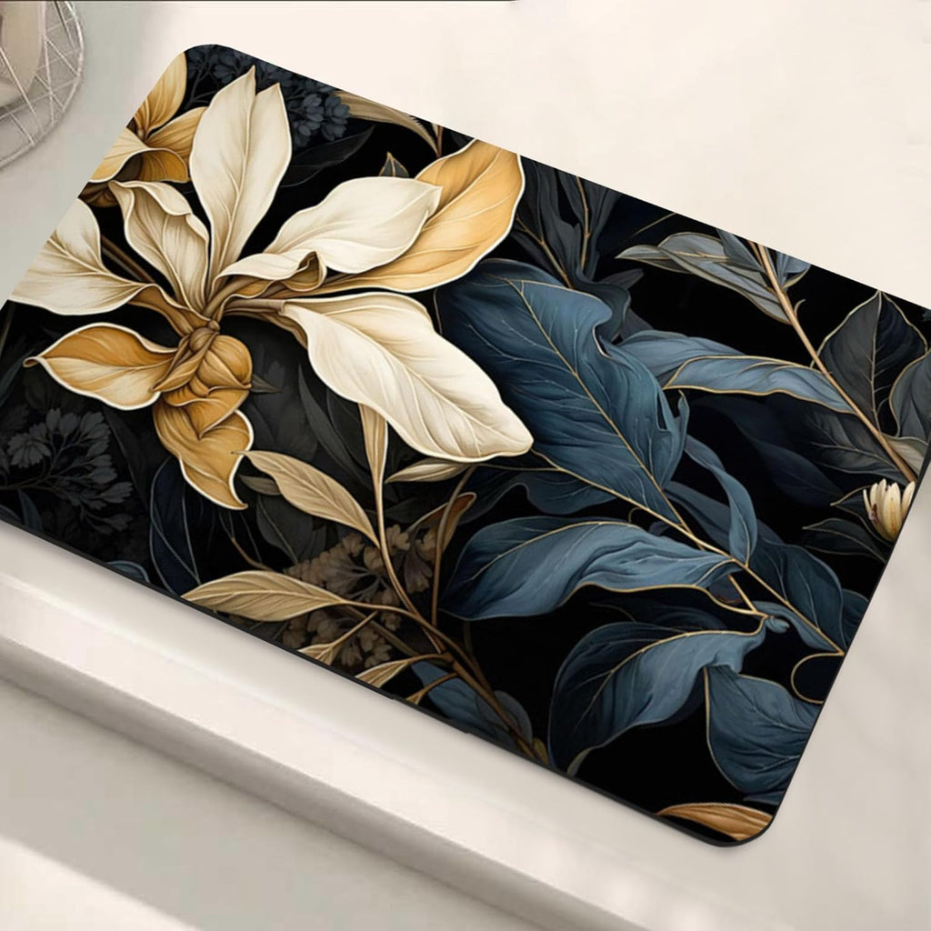 Indoce Sales 5D Door Flower Mat 5D Bathroom Flower Mat Visual Anti-Slip Absorbent Mat | Quick Drying Non-Slip Bath Mat