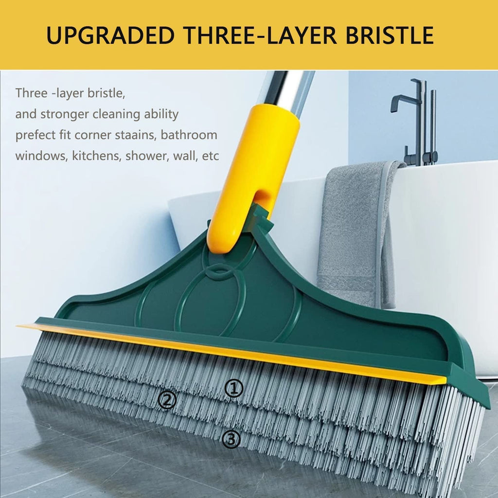 Indoce Sales 3 in 1 Tiles Cleaning Brush Floor Scrub Bathroom Brush with Long Handle 120° Rotate Bathroom Floor Cleaning Brush Home And Kitchen
