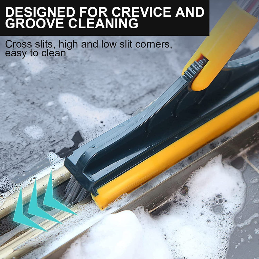 Indoce Sales 3 in 1 Tiles Cleaning Brush Floor Scrub Bathroom Brush with Long Handle 120° Rotate Bathroom Floor Cleaning Brush Home And Kitchen